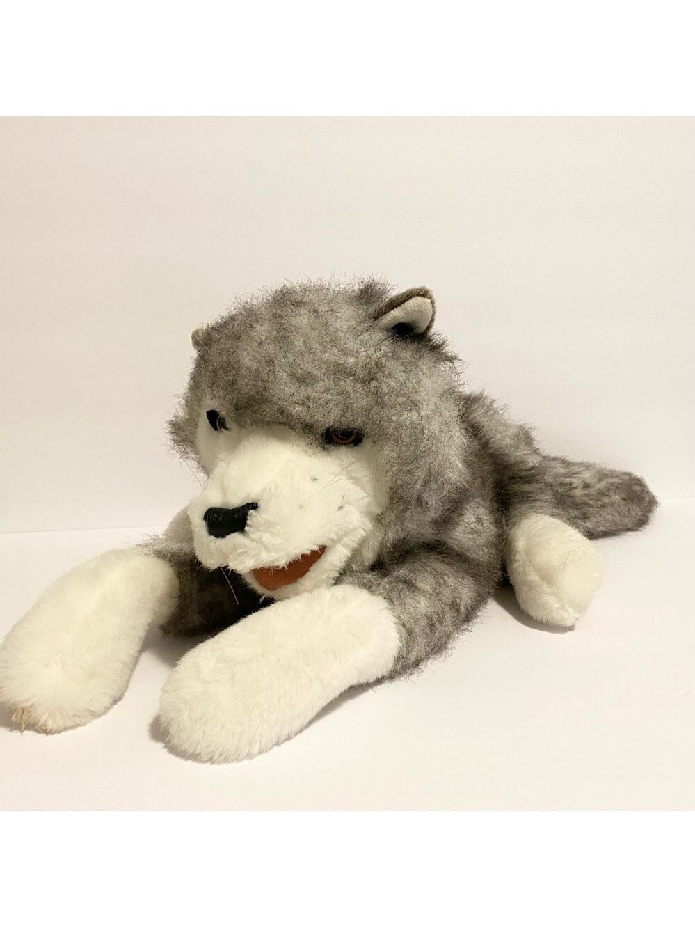 Folkmanis Timber Wolf Hand Puppet Plush Pretend Play Stuffed Animal Toy 17”